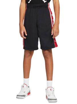 Bermuda Jordan Air nero e rosso per bambino
