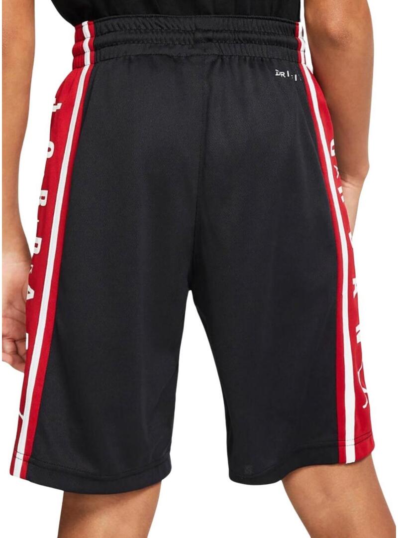 Bermuda Jordan Air nero e rosso per bambino
