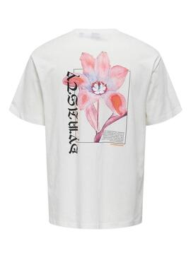 Maglietta bianca Only and Sons Keane per uomo
