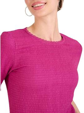 Maglietta Naf Naf Rosita Prugna rosa per donna