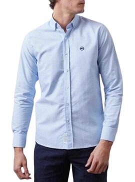 Camicia Altonadock a quadretti vichy blu e bianchi per uomo