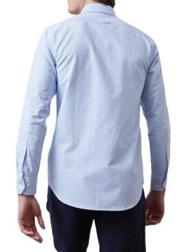 Camicia Altonadock a quadretti vichy blu e bianchi per uomo