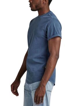 Maglietta G-Star Blu Compact per Uomo
