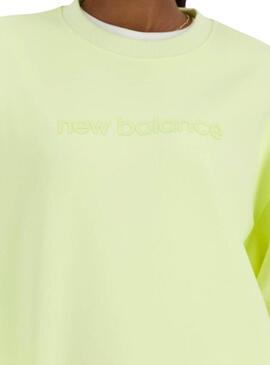 Felpa New Balance Hyper Density Gialla per Donna.