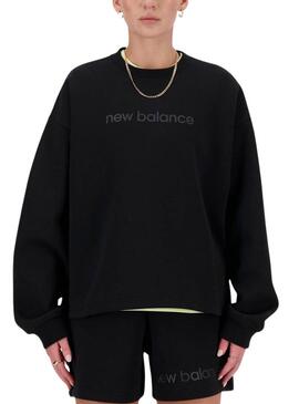 Felpa New Balance Hyper Density Nero per Donna