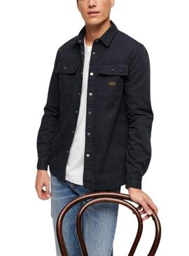 Camicia da lavoro Superdry Workwear Navy per uomo
