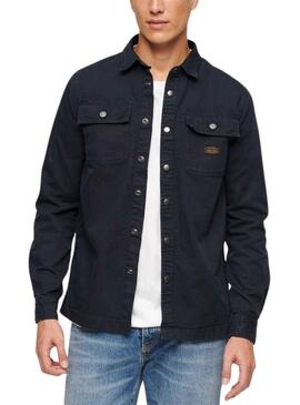 Camicia da lavoro Superdry Workwear Navy per uomo