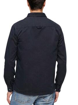Camicia da lavoro Superdry Workwear Navy per uomo