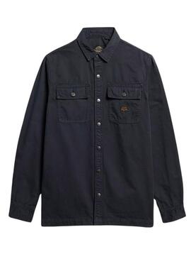 Camicia da lavoro Superdry Workwear Navy per uomo