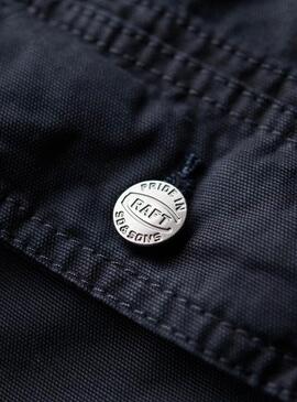 Camicia da lavoro Superdry Workwear Navy per uomo