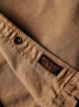 Camicia sovrapposta Superdry Workwear marrone per uomo