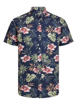 Camicia Jack and Jones Chill Blu Navy per Uomo