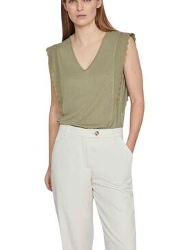 Maglietta Vila Vimosa Verde per Donna