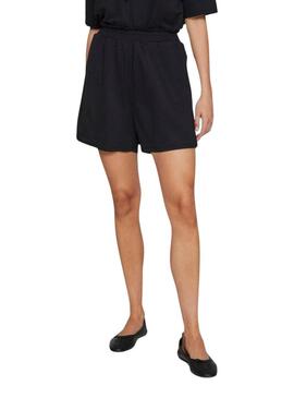 Shorts Vila Vicarmena Nero per Donna