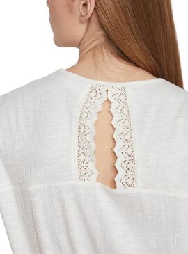 Top Vila Visyma Beige per Donna