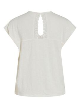 Top Vila Visyma Beige per Donna