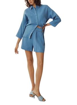 Short Vila Vilania Blu per Donna