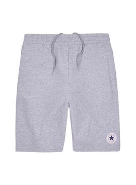 Shorts Converse con toppa Chuck Taylor grigio per uomo