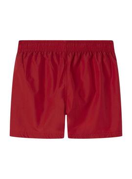 Costume da bagno Pepe Jeans logo swimshort rosso per bambino