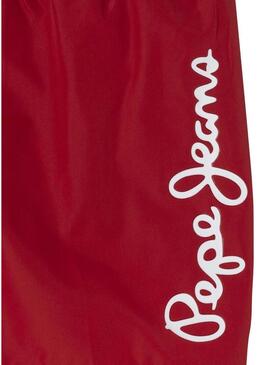 Costume da bagno Pepe Jeans logo swimshort rosso per bambino