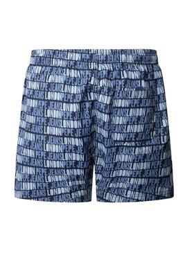 Costume da bagno Pepe Jeans Logo all over blu per bambino