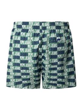 Costume da bagno Pepe Jeans Logo Allover verde per bambino