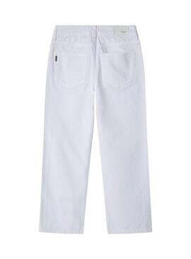 Pantaloni Pepe Jeans Straight bianchi per bambina