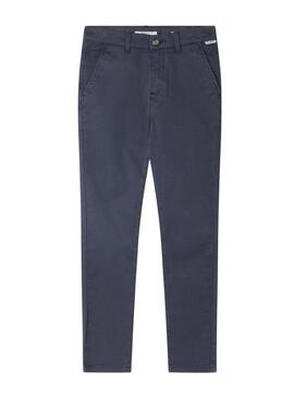 Pantaloni Pepe jeans Junior slim chino blu bambino