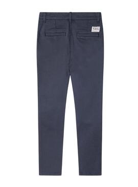 Pantaloni Pepe jeans Junior slim chino blu bambino