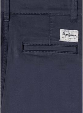 Pantaloni Pepe jeans Junior slim chino blu bambino