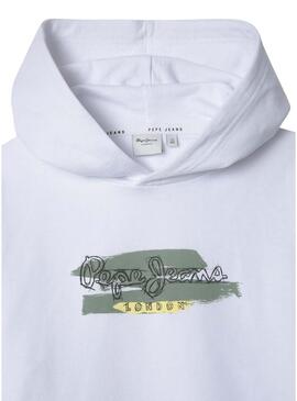 Felpa Pepe Jeans Jeel bianca per ragazzo