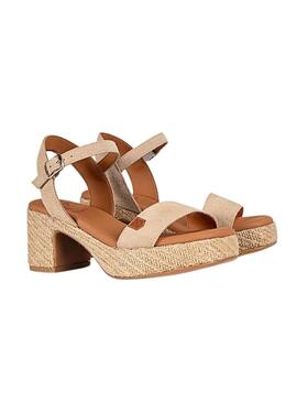 Sandali Popa Beliche in camoscio beige per donna