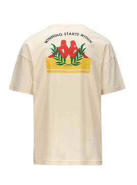 Maglietta Kappa Leilon Beige per Uomo