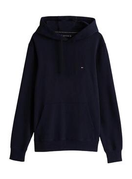 Felpa con cappuccio Tommy Hilfiger Essential blu marino per uomo.