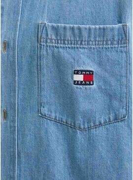 Camicia Tommy Jeans Crest Denim per uomo