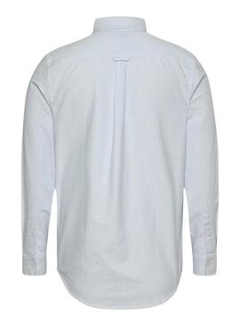 Camicia Tommy Jeans Stripe Oxford blu per uomo