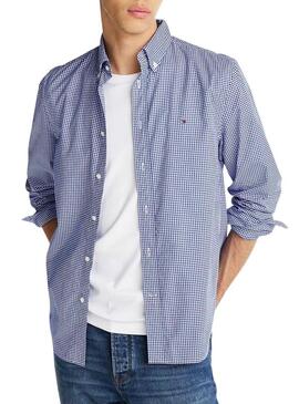 Camicia Tommy Hilfiger Gingham navy per uomo