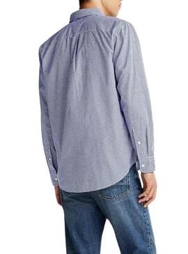 Camicia Tommy Hilfiger Gingham navy per uomo