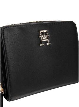 Portafoglio Tommy Hilfiger Logotape nero per donna