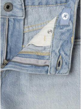 Shorts Pepe Jeans A-Line in denim blu per bambina.
