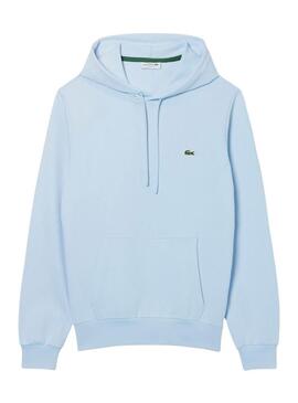 Felpa con cappuccio Lacoste blu per uomo.