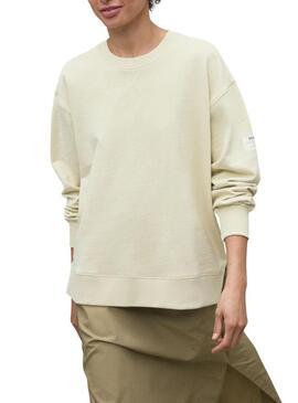 Felpa Ecoalf Storm beige per donna