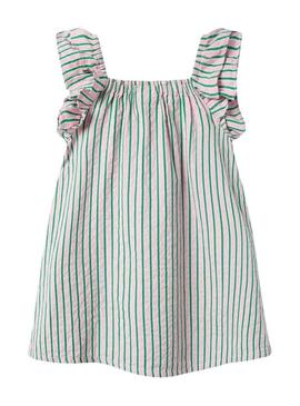 Abito Name It Filone a righe rosa per bambina.