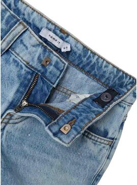 Bermuda Name it Rose in denim regolare per ragazze.