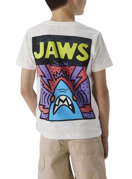 Maglietta Name It Makai Jaws beige regolare per bambini