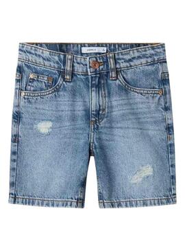 Nome Bermuda Name It Silas Loose in denim per bambino