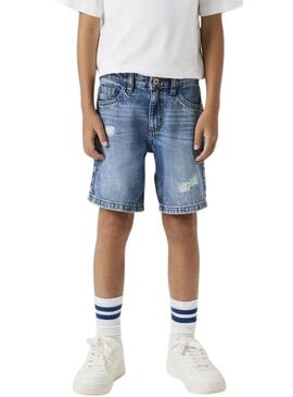 Nome Bermuda Name It Silas Loose in denim per bambino