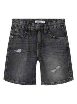 Bermuda Name It Silas Loose denim nero per bambino