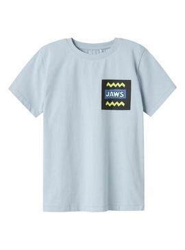 Maglietta Name It Makai Jaws blu per ragazzo.