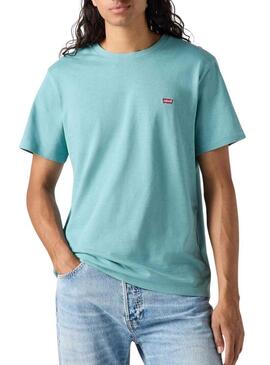 Maglietta Levi's di base turchese per uomo